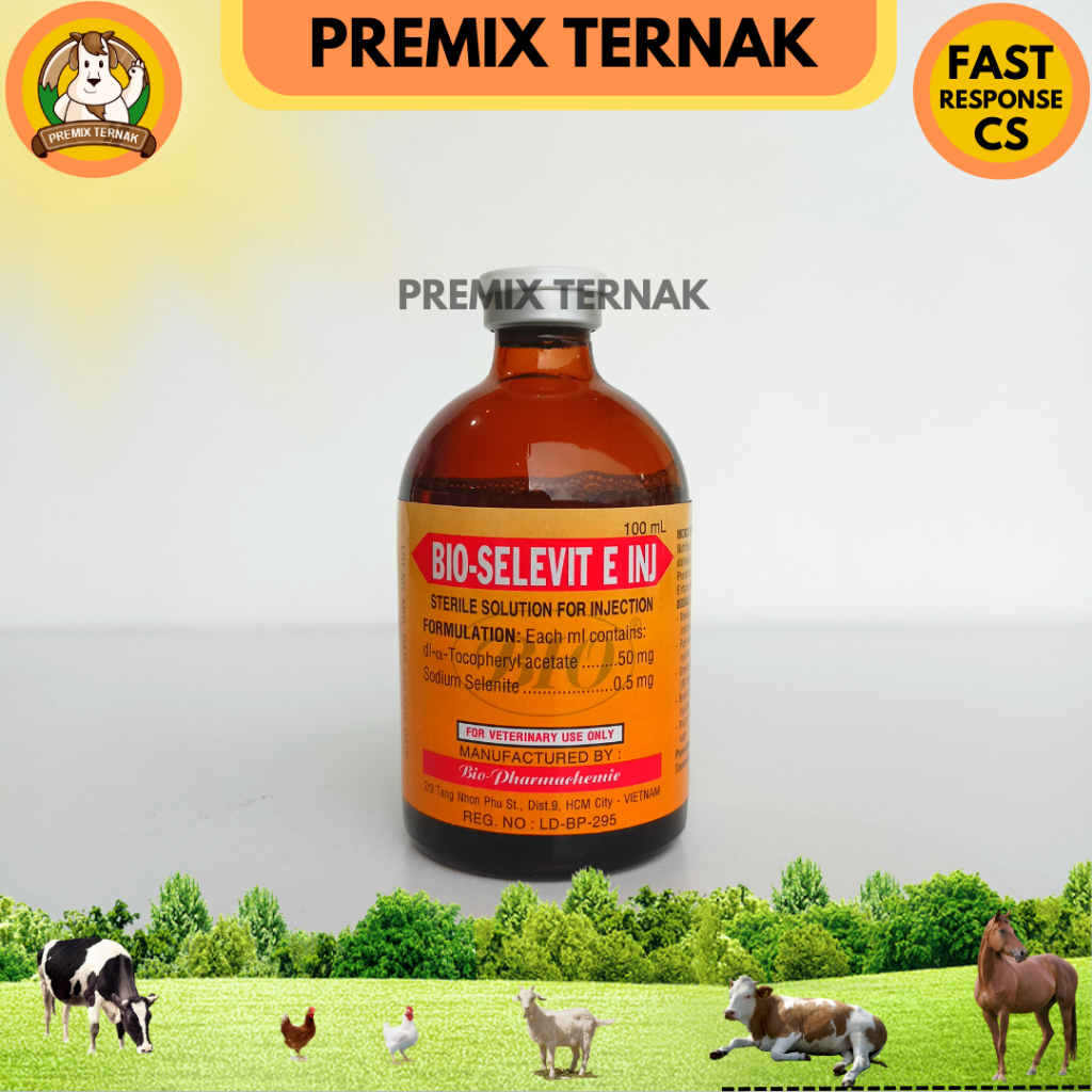 BIO SELEVIT E 100 Ml - Vitamin e selenium injek AMPUH SEPERTI INTROVIT E SELEN INJEK