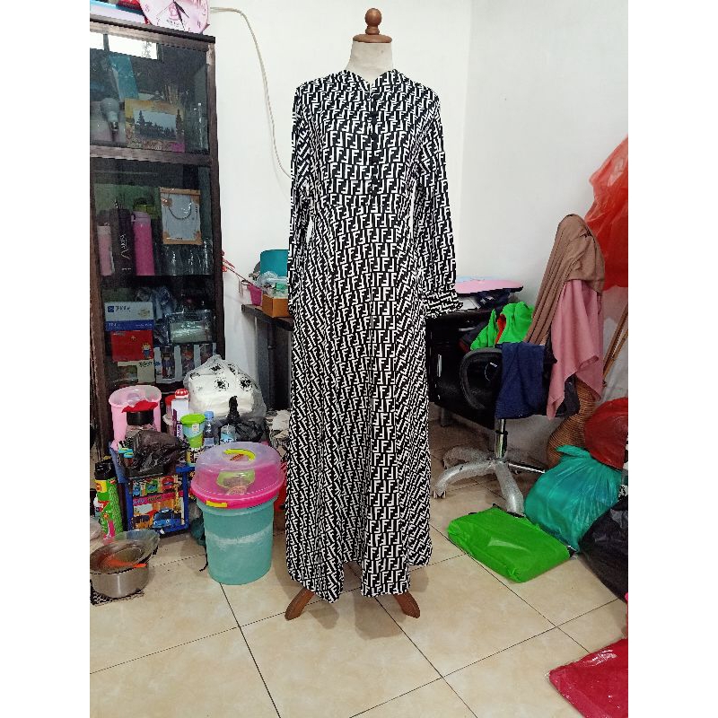 dress F adem nyaman cocok buat pengajian Rizquna shop