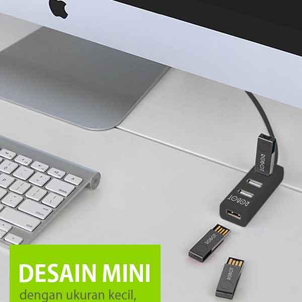 ROBOT H140-80 4 Ports USB HUB 80cm - Garansi Resmi 1 Tahun