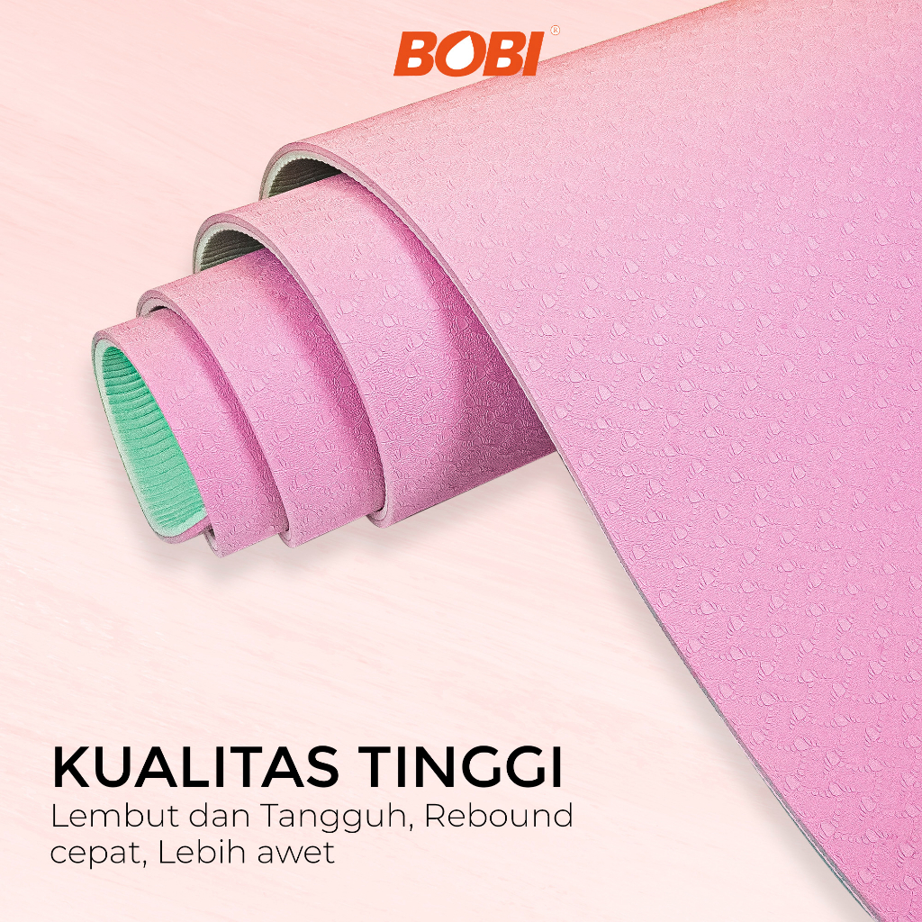 Yoga Mat Bobi // Matras Friendly Yoga Mat Anti Slip Tebal Premium // Matras Olahraga Sport &amp; Pilates Mat