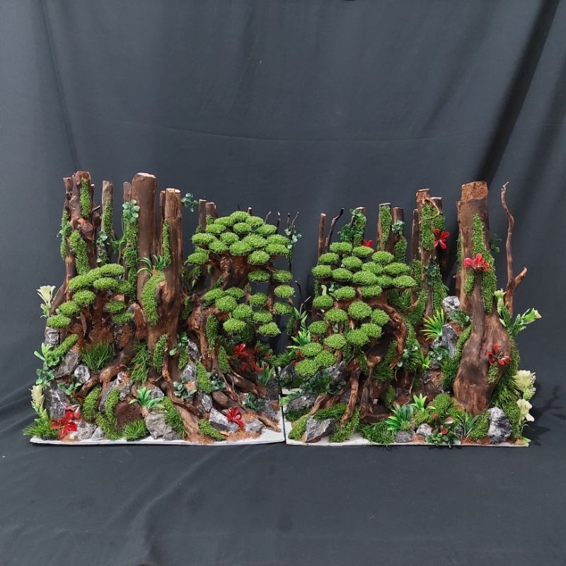 Hardscape Hiasan Aquarium Aquascape Tema Jungle Jumbo 90-100 cm