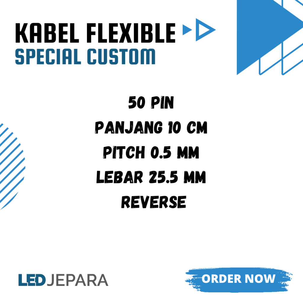 SPECIAL CUSTOM KABEL FLEXIBLE 50 PIN 10 CM 0.5 MM REVERSE