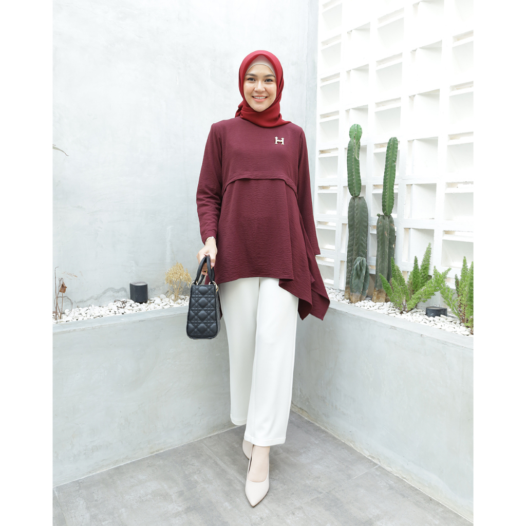 IRMANIA Tunik Crinkle Series  - Pakaian Wanita terbaru by Hijab Mamah icis