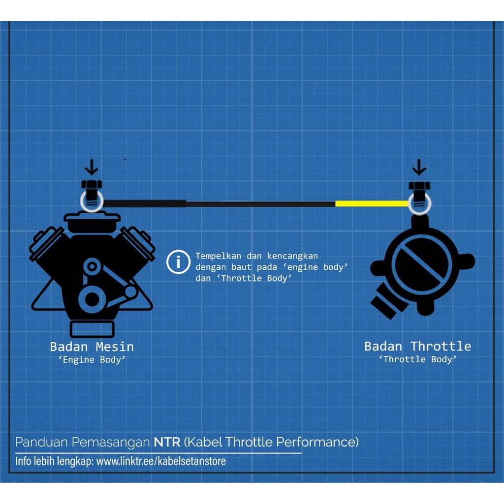 Accent Wire Negative Throttle Body (Throttle Wire Performance) NTR Motor Mobil