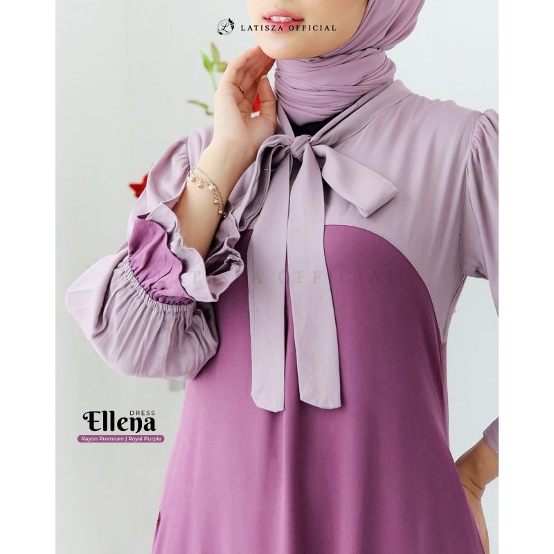 ELLENA DRESS▫️COD ▫️TERBARU  GAMIS BY LATISZA OFFICIAL