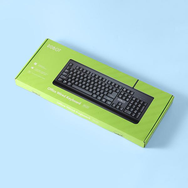 ROBOT Keyboard Berkabel / Portable Mini Office Wired Keyboard RK20 Ultra-Thin Original - Garansi Resmi 1 Tahun