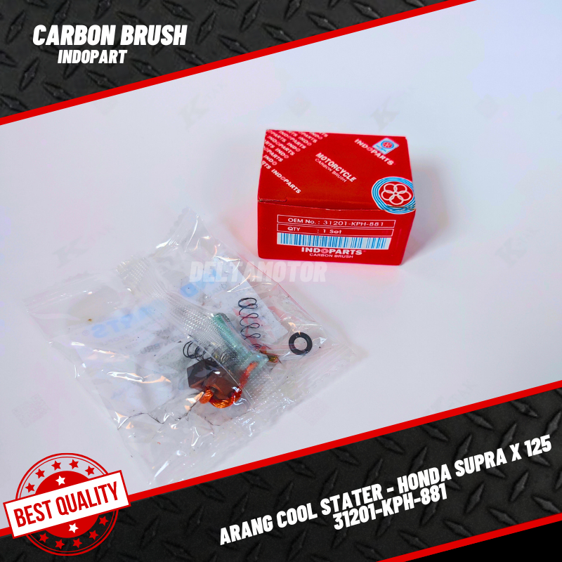 Carbon Brush Arang Areng Kul Cool Stater Power KPH Supra X 125 Karisma Kirana Indoparts