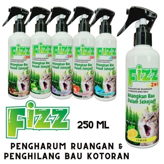 Fizz spray pengharum ruangan dan penghilang bau 250 ml dog cat kelinci