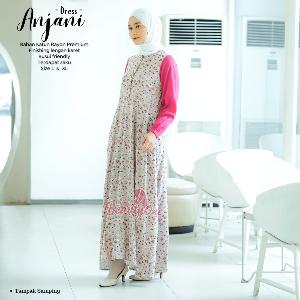 Gamis Dewasa Motif  Homey Dress Anjani Dress Jumbo  Murah Motif Bahan Katun Rayon Premium Nyaman Dipakai Bisa COD
