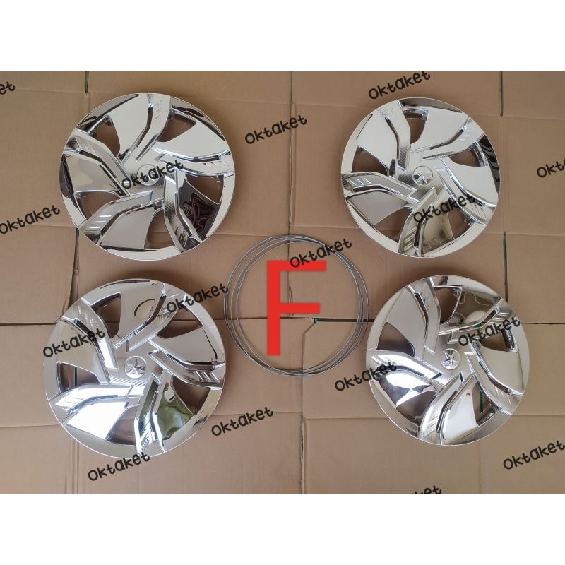 Dop velg ring 13 &amp; 14 Full CHrome  mobil universal calya sigra Avanza Xenia Agya Ayla Gran Max Luxio Kijang Vios Carry