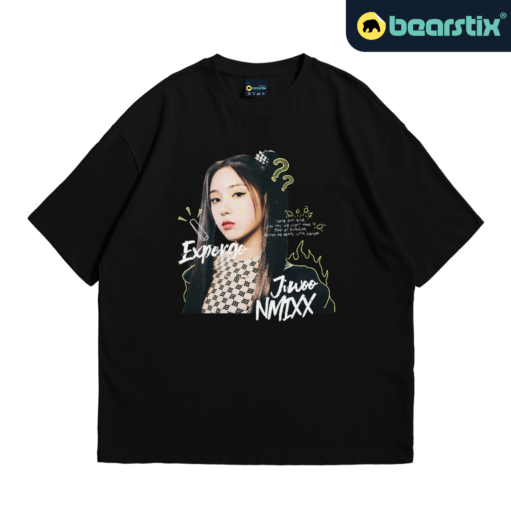 SHINZO - Kaos Oversize Jiwoo - Baju NMIXX - Tshirt Expergo - Kaos Kpop Streetwear