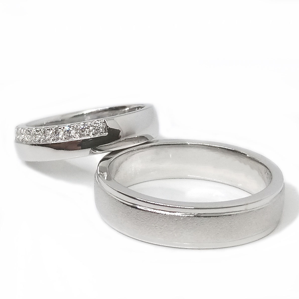 Cincin Tunangan Couple Perak Asli Gratis Ukir Nama A264