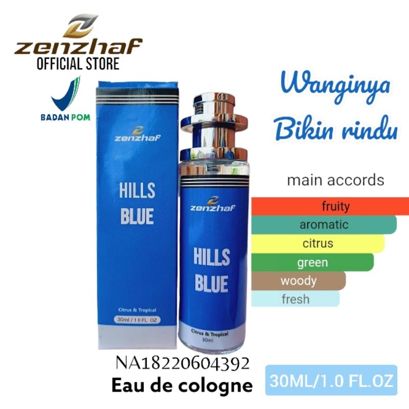 PARFUM BPOM ZENZHAF HILLS BLUE 30ML