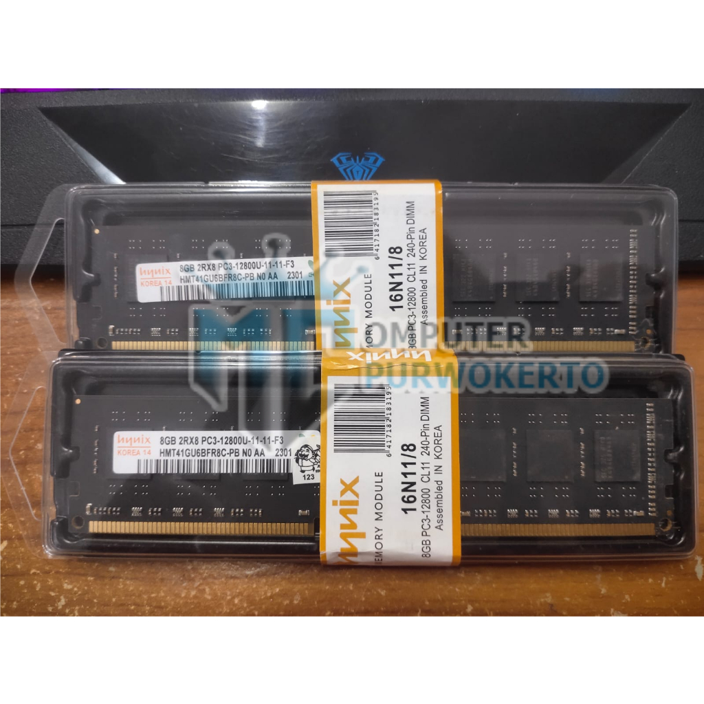 Memory RAM PC DDR3 8GB PC3 12800/1600Mhz Hynix