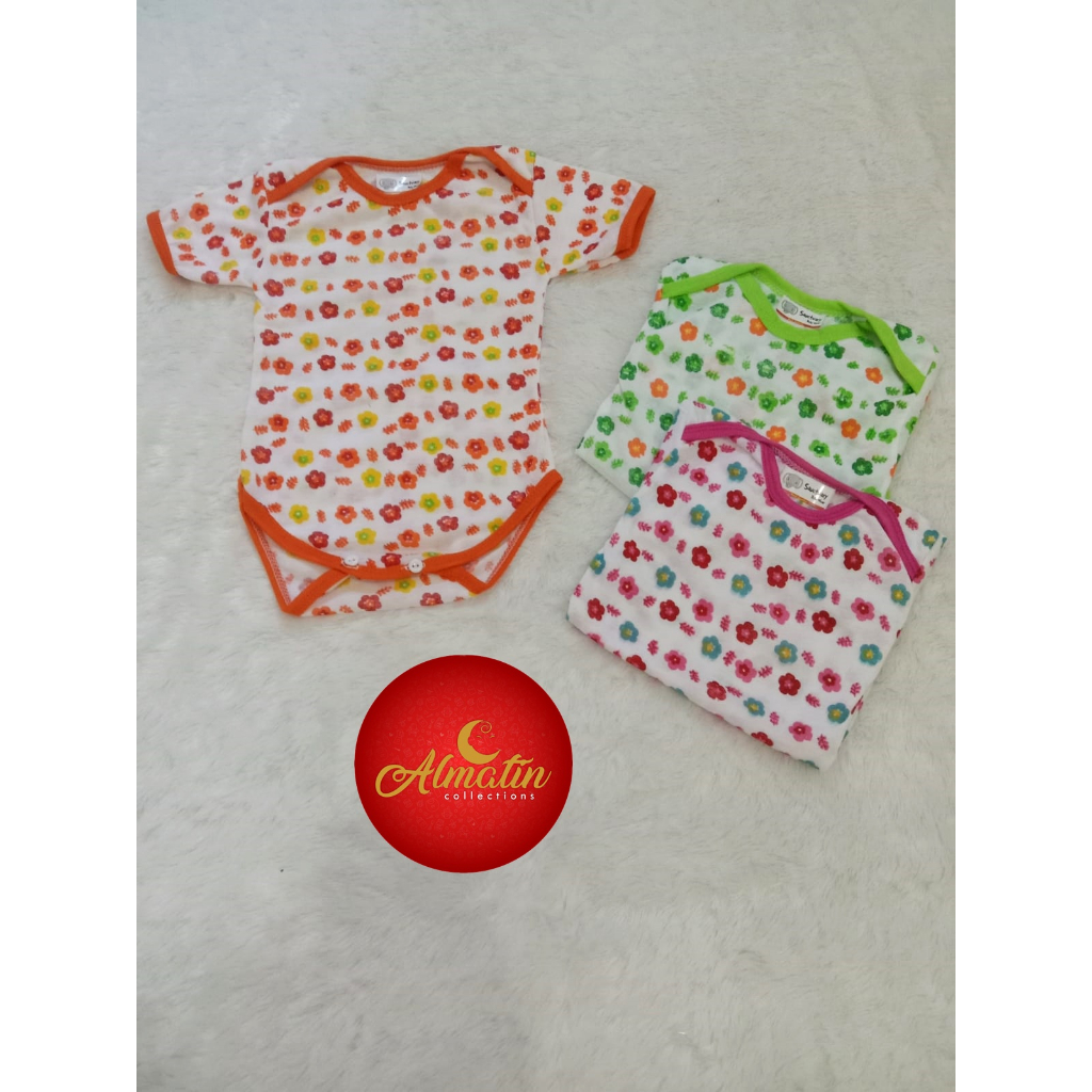 jumper bayi perempuan baju bayi 0-3 bulan jumper bayi 3pcs