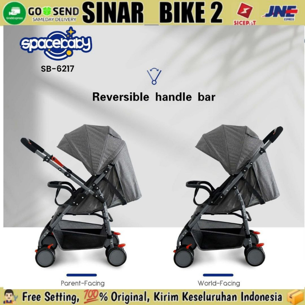 Baby Stroller Spacebaby SB 6217 Kereta Dorong Anak Bayi Bisa Rebahan