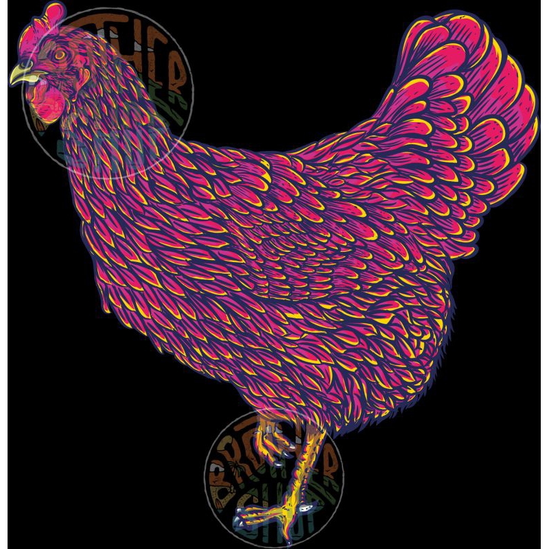 

Cetak water slide decal gambar ayam cocok untuk tempel racing motor helm dll