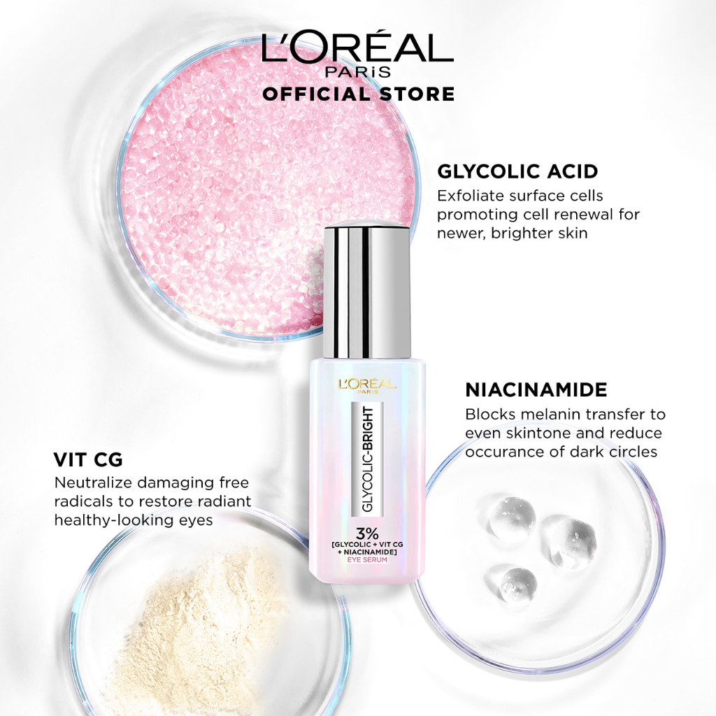 Loreal MU Glycolic Bright Dark Circle Eye Serum