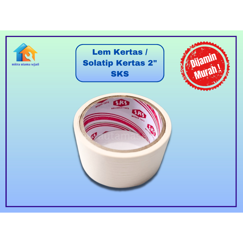

Lem kertas SKS 2" Masking Tape Isolasi Solatip Kertas