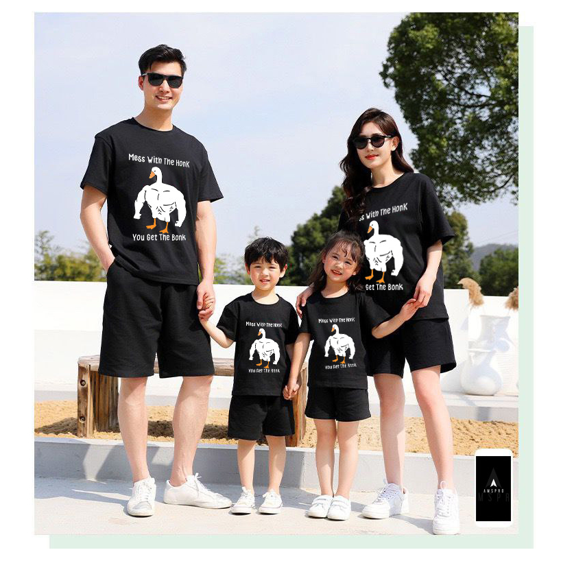 Amspro Baju Kaos Family Kaos Couple Baju Couple Keluarga Kaos Oversized Honkduck