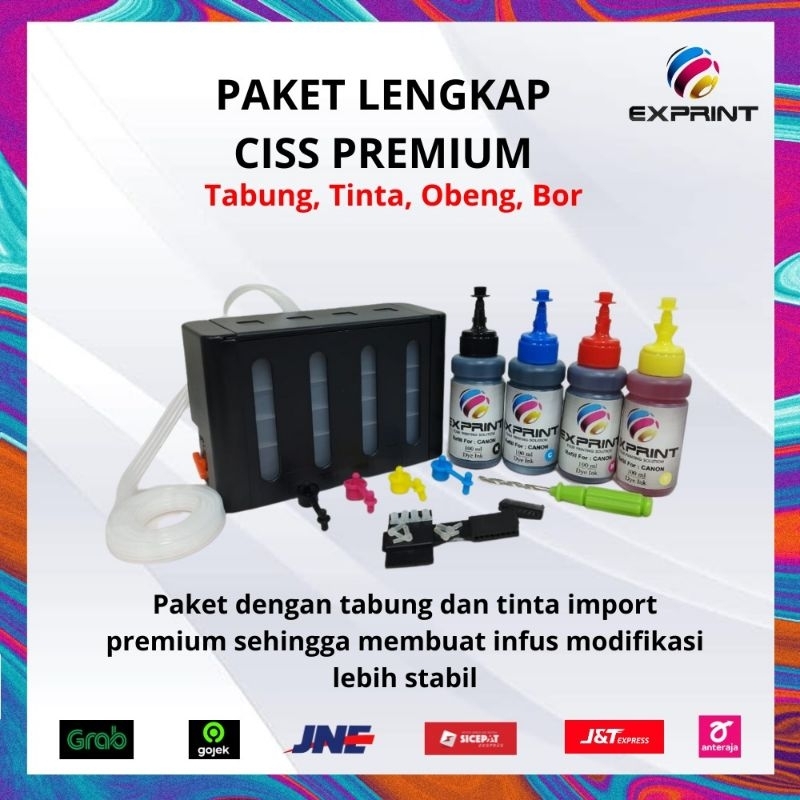 Tabung Infus Printer Box dan Tinta 4 warna