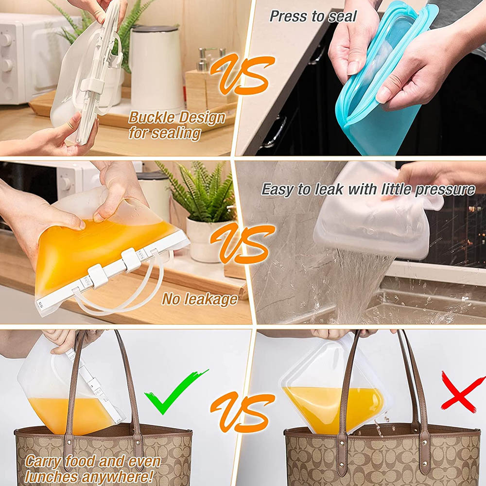 Tempat Penyimpanan Serbaguna Klip 1L - Reusable Silicone Bags Z7 Food Storage