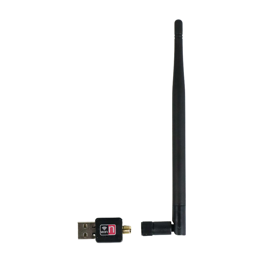 WiFi USB Adapter 802.11N 150Mbps with Antena Realtek 8188 - Black/Red Terbaru