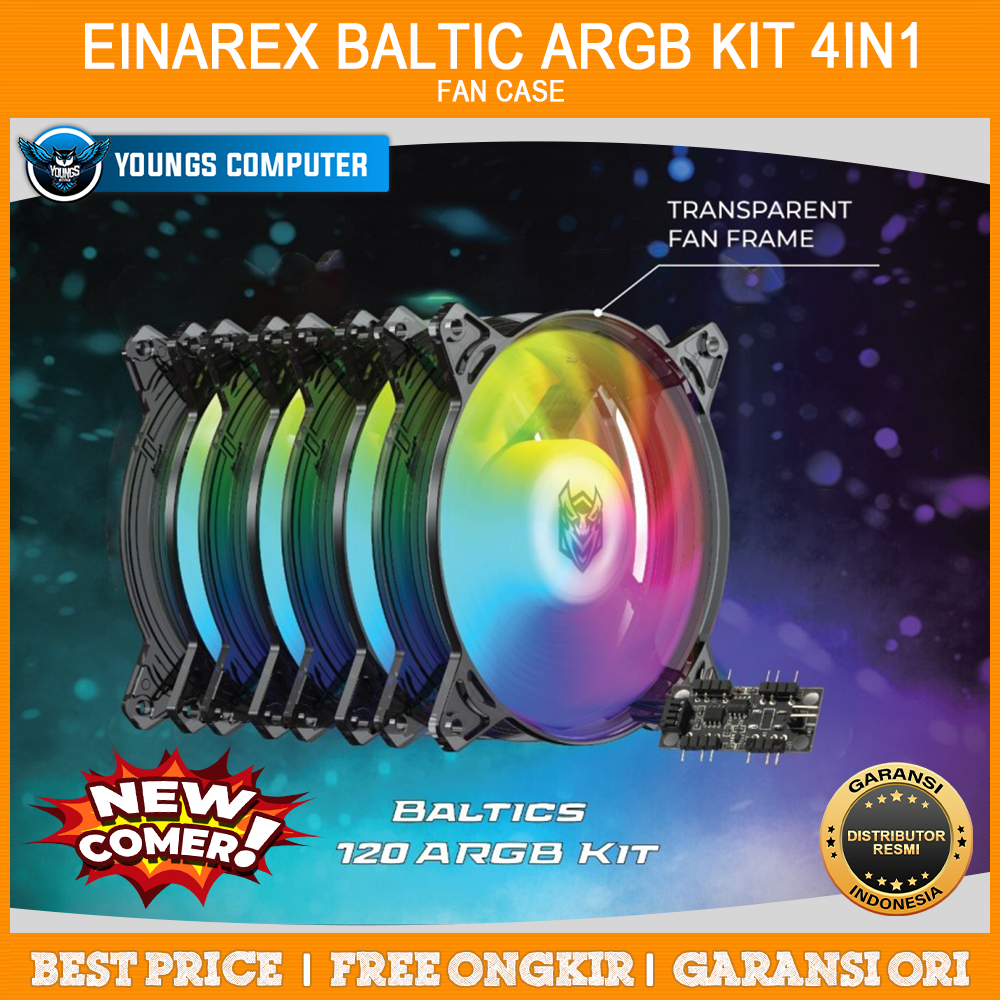 Fan Case EINAREX BALTIC ARGB KIT 4in1 ( 4x Fan 12cm aRGB + Hub)