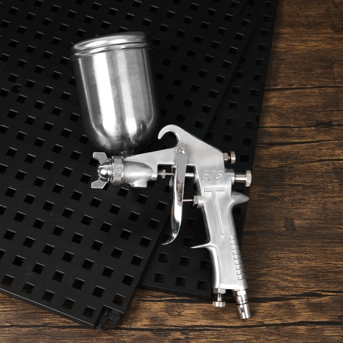 Deli Spray Gun Tabung Atas 400 CC Silver / Air spray gun EDL-QPQ-F75G