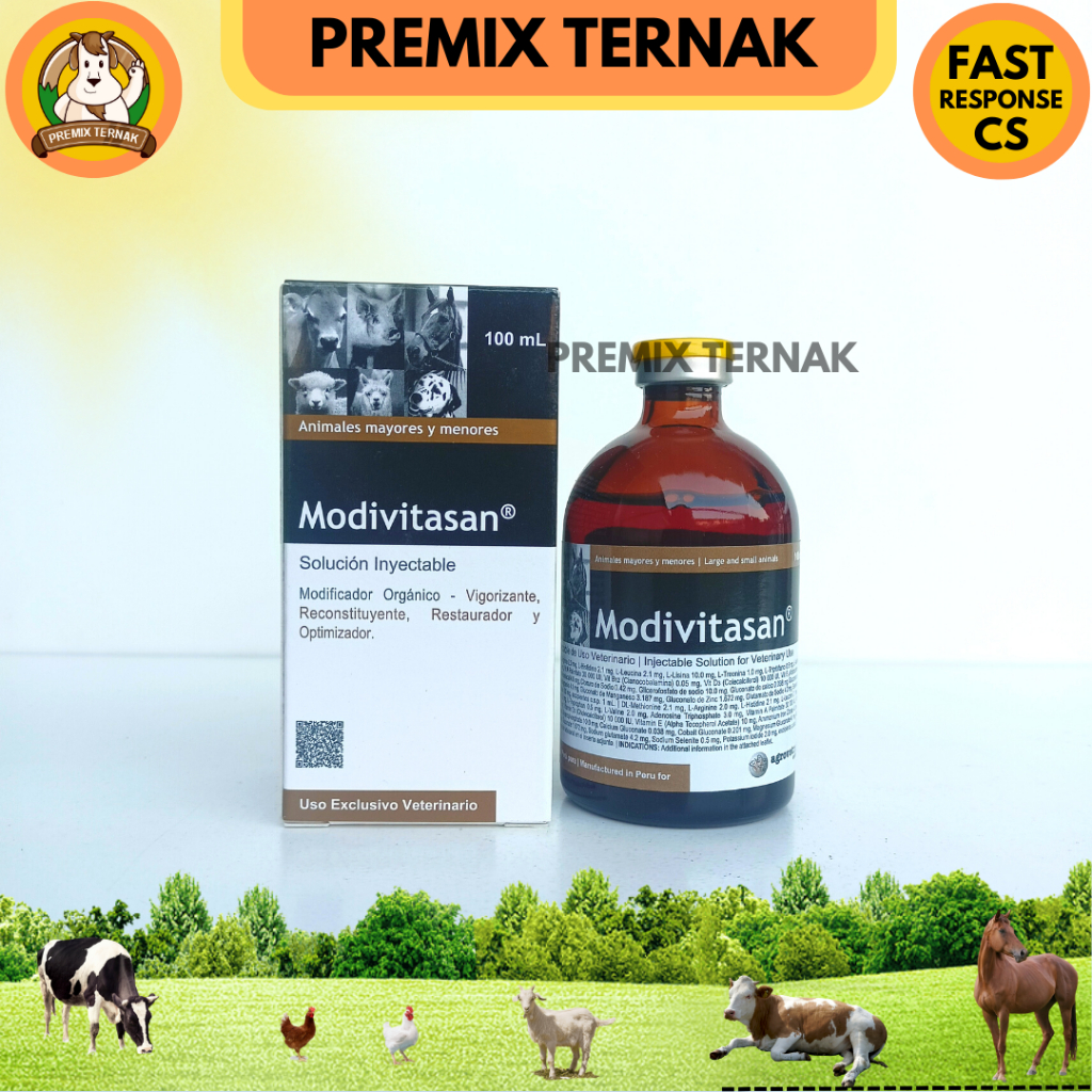 MODIVITASAN 100ml - Multivitamin lengkap, Asam amino, Dilengkapi penguat otot dan kandungan