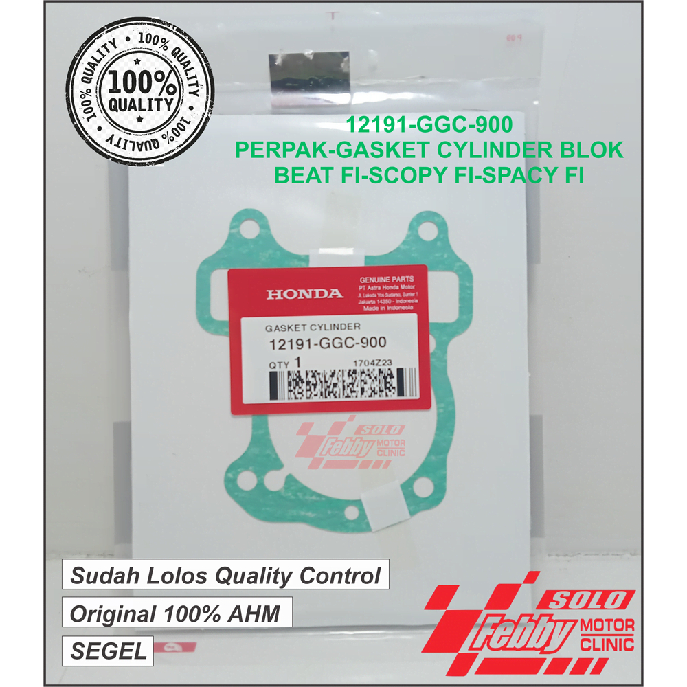 GASKET CYLINDER BLOK BEAT FI-SCOPY FI-SPACY FI ORI AHM 12191-GGC-900