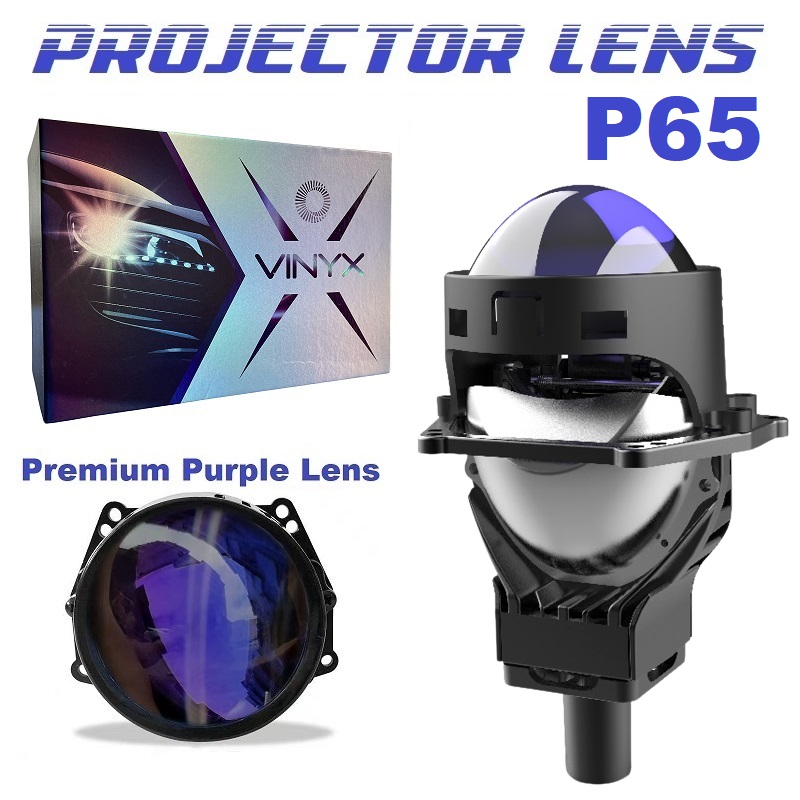 Lensa Lampu LED Laser Projector Projie BiLED 3 Inch Inci Inchi Motor Mobil Blue Purple Lens Vinyx P65