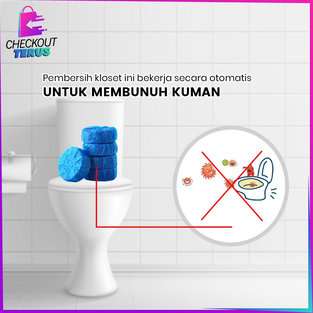 CT C856 Tablet Biru Pembersih Toilet Kloset Cleaner Anti Kuman dan Bau Penyegar Pewangi WC Penghilang Bau Toilet Praktis