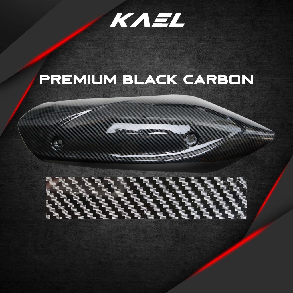 Pelindung Knalpot Freego 2019-2021 Cover Kenalpot Muffler Exhaust Tutup Penutup Tameng Hitam Black Light Carbon Black Carbon Premium Free Go