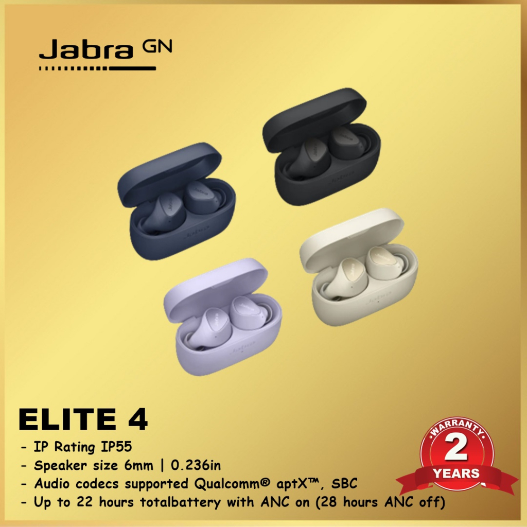 Jabra Elite 4 Elite4 TWS True Wireless ANC Essential Earbuds Earphones