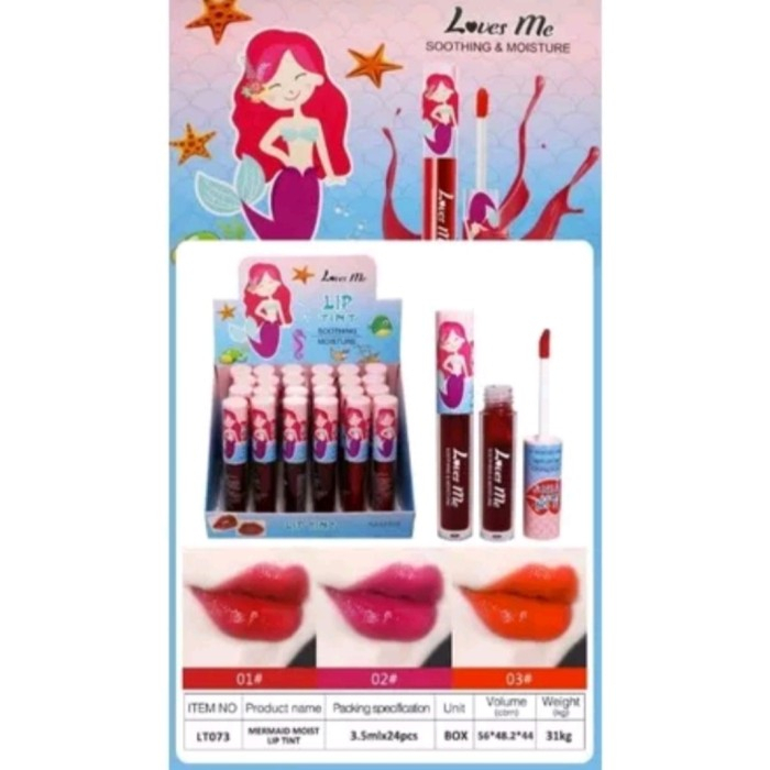 LIP TINT LOVES ME ALOEVERA LIP STAIN LIP CARE LIP GLOSS LOVES ME