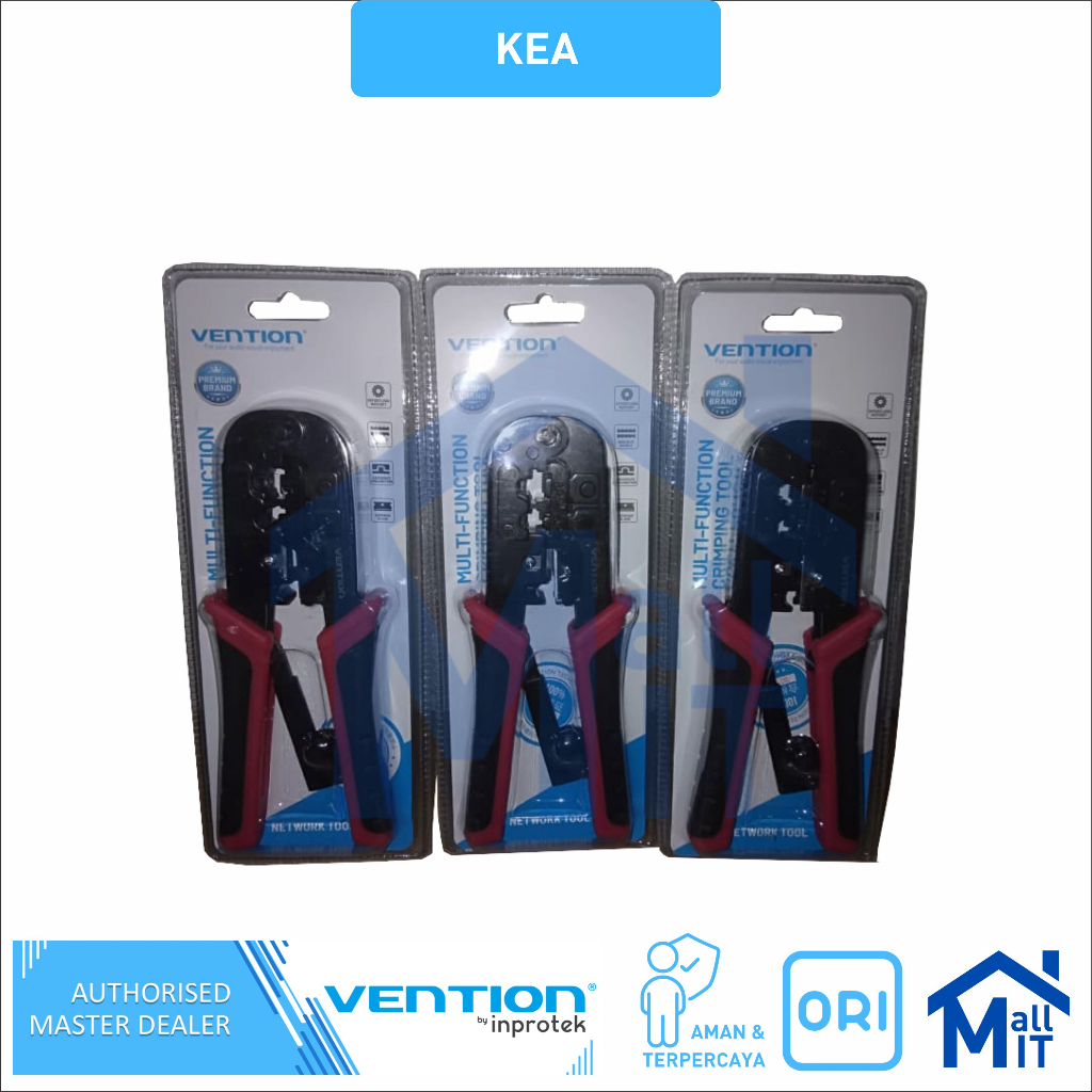 (Bisa Cod)Vention Multi Function Cable Crimping Tool Tang Crimping CAT6 CAT5e KEA