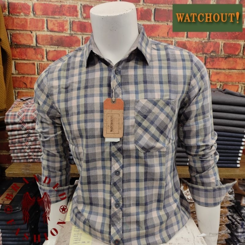 WATCHOUT CASUAL RM KEMEJA LENGAN PANJANG WS301910126 BLUE