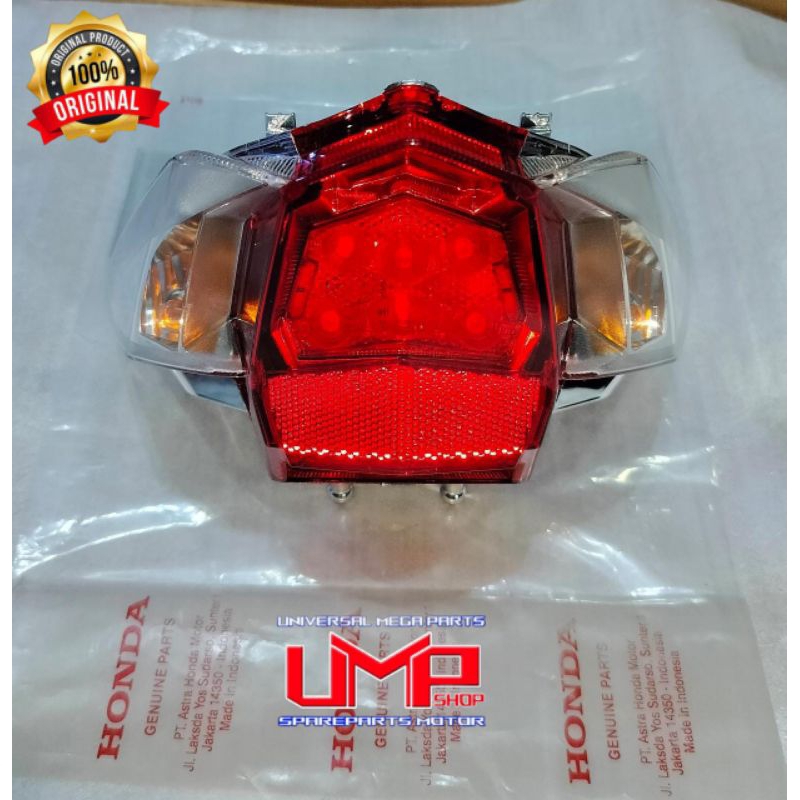 LAMPU STOP BELAKANG ASSY HONDA SUPRA X 125 FI NEW 33710-41-N01 STOPLAMP BELAKANG HONDA SUPRA X 125 FI ORIGINAL Light Unit RR Combination – Supra X 125 FI