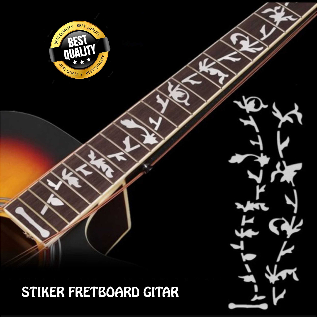 STIKER FRETBOARD FRET BOARD FINGERBOARD FRET GITAR AKUSTIK MURAH INLAY GITAR