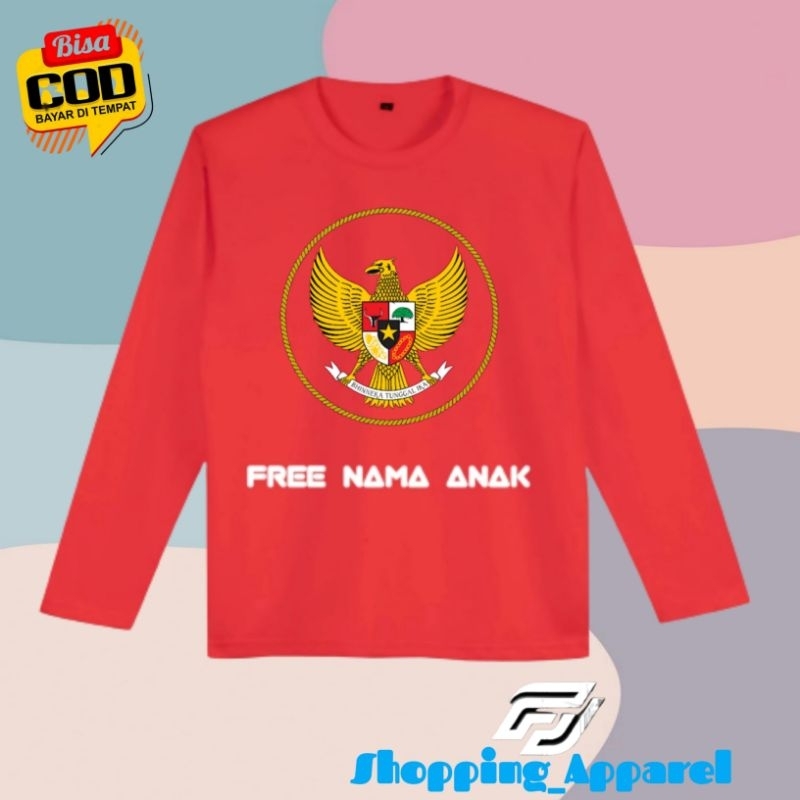 BAJU ANAK KAOS ANAK GARUDA LENGAN PANJANG