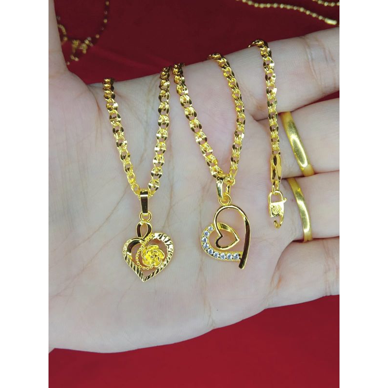 kalung 88 love 2 lapis emas 24k