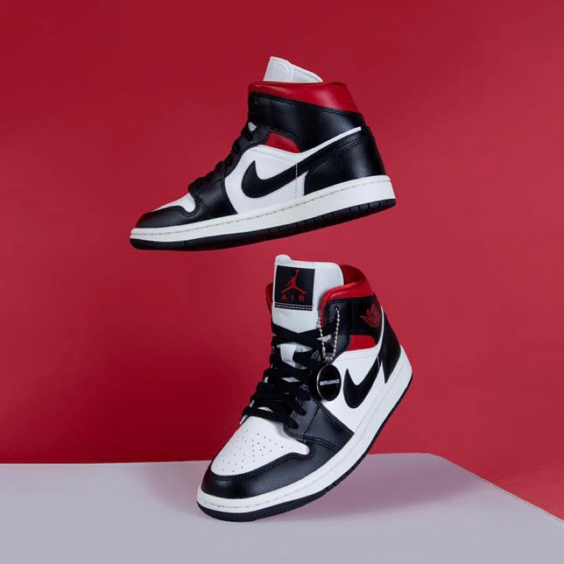 Air Jordan 1 Mid Gym Red Black White