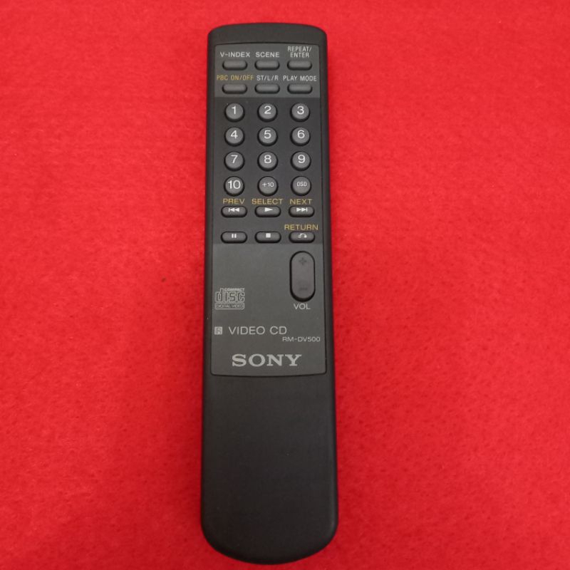 Remote VCD CD Player SONY Original Asli . RM - DV500 .