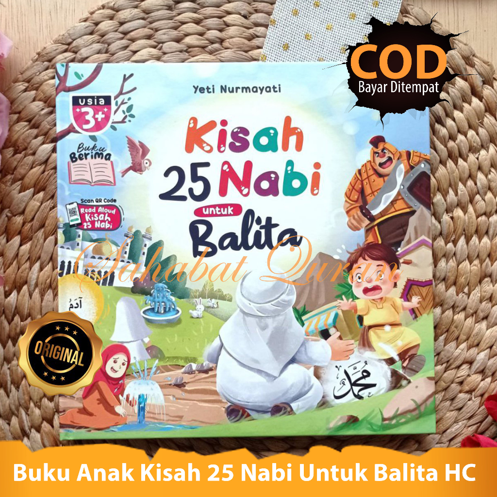 Buku Anak Kisah 25 Nabi Untuk Balita Usia 3 Tahun ke Atas Yeti Nurmayati HardCover Buku Baru Asli OR