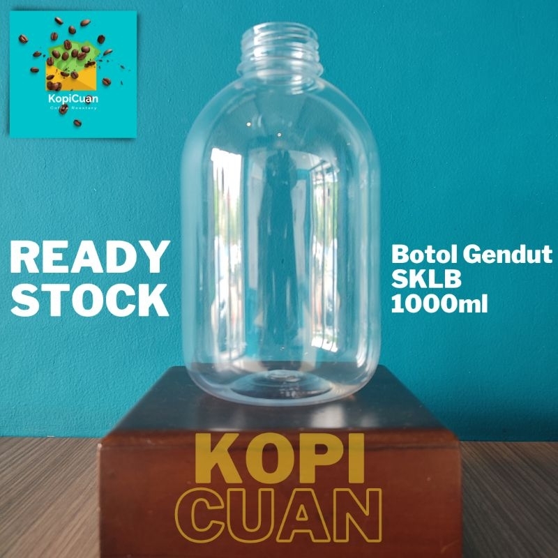 Botol Plastik PET SKLB 1000ml | Botol Gendut 1000ml