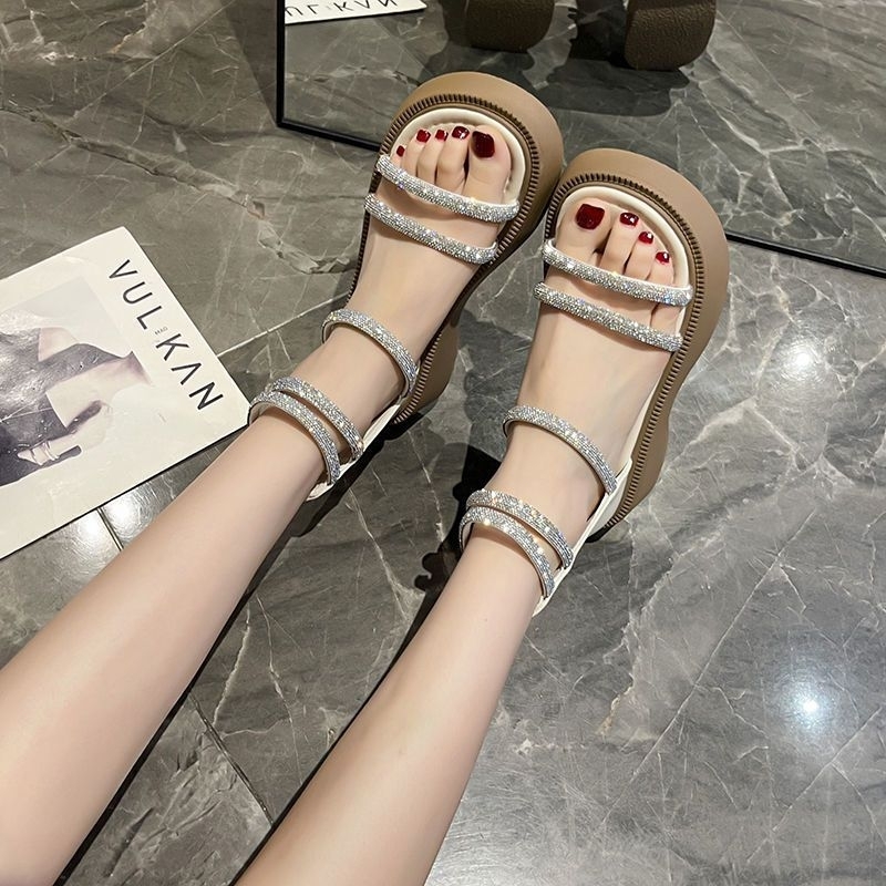 NF7432 - Sandal Wedges Roma Style Fashion Wanita Import