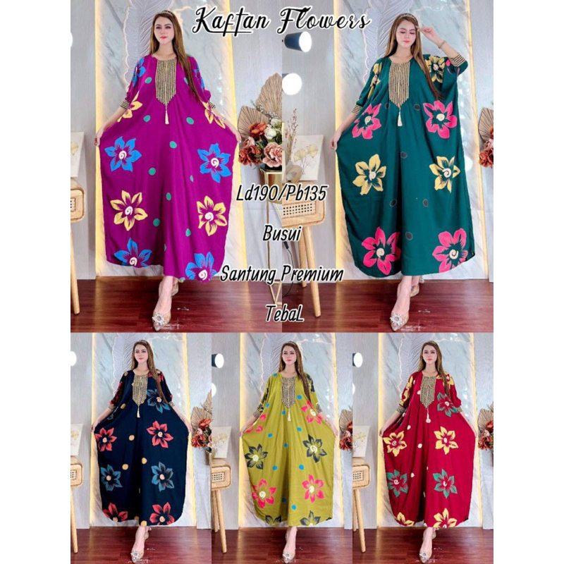 Kaftan Flower Renda Ori Super Murah