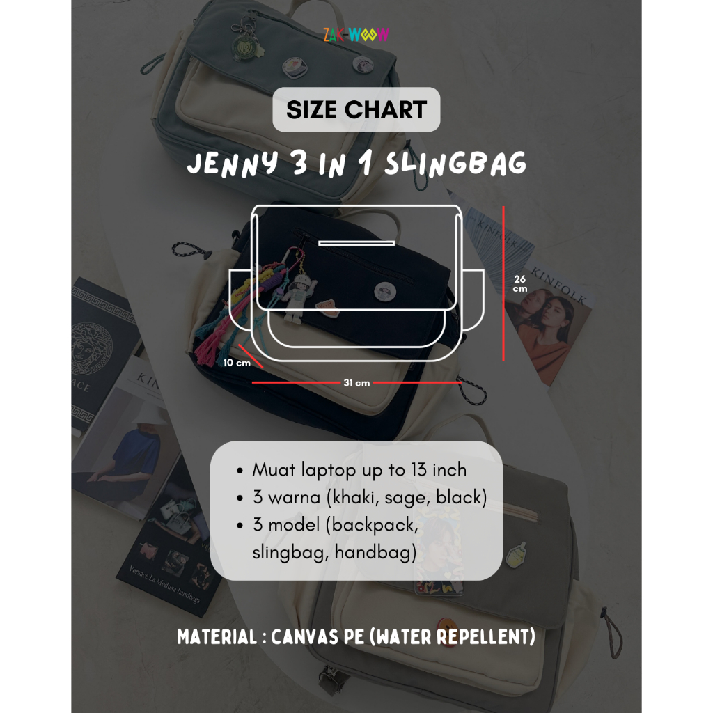 Jennie 3in1 Slingbag