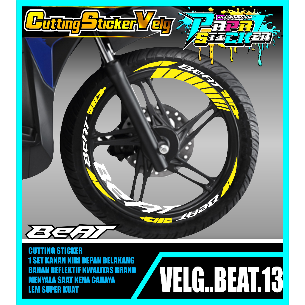 STIKER  VELG BEAT CUTTING STICKER VELG BEAT CUTTING VARIASI 13